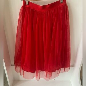 Haute Monde Size Small Red Tulle Skirt